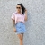 BLUSA LINHO DANI GOLA POLO ROSA
