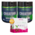 2 Potes de Creatina 100% Pura Monohidratada - Pote 300g + Chá sabor Maça & Cereja 30 Sachês