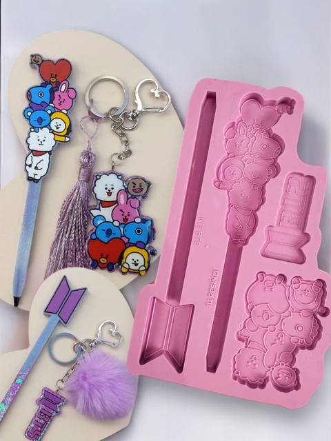 Molde canetas e chaveiros BTS