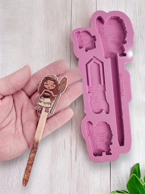 Molde caneta clip chaveiro Moana