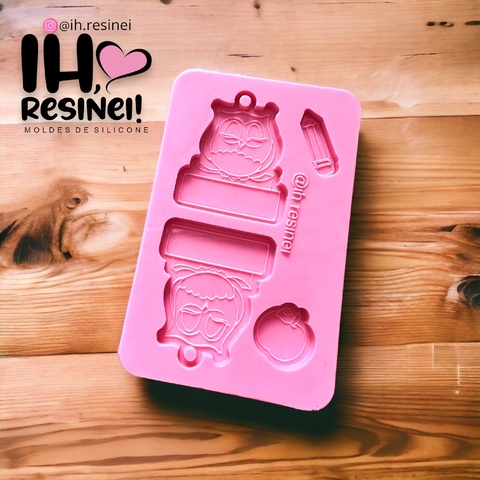 Molde de silicone Pingentes Professora