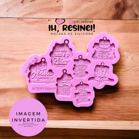 Molde de silicone frases cristãs