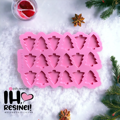 Molde mini árvores de Natal