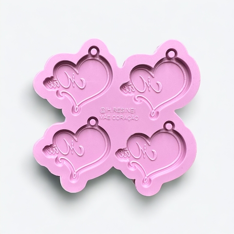 Molde chaveiros mãe coração