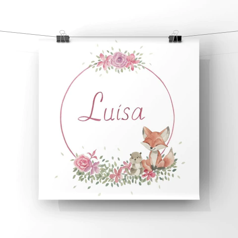 QUADRO MONOGRAMA BICHINHOS - comprar online