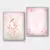 Kit de dois quadros com imagem de anjo da guarda e oração em fundo rosa.