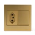 Conjunto fit Clean 1 Interruptor Simples + 1 Tomada 20A - 2x2,5 - Dourado - comprar online