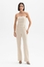 CALCA FEMININA FLOR DE LIS RETA COM DETALHE BOTOES DOURADO - comprar online