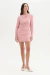 VESTIDO FEMINO FLOR DE LIS SOLTO MANGA LONGA COM DETALHE