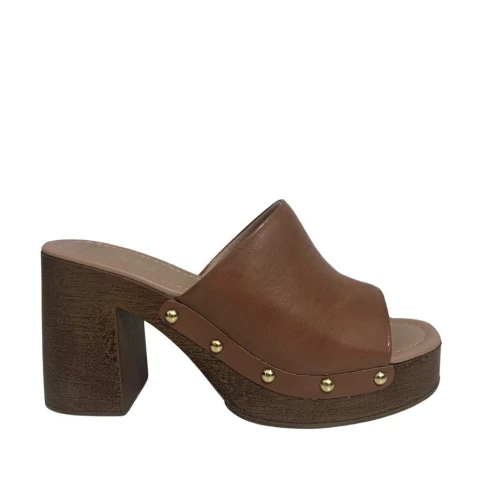 TAMANCO FEMININO MEIA PATA AMADEIRADO - comprar online