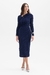 VESTIDO FEMININO FLOR DE LIS MIDI JUSCO COM DETALHES