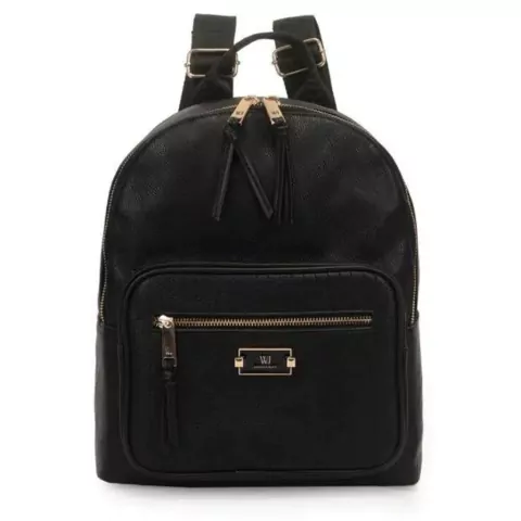 MOCHILA FEMININA GRANDE COM COSTURAS NO BOLSO FRONTAL