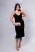 VESTIDO FEMININO LINZZI MIDI COM FENDA E DETALHE NA ALÇA - comprar online