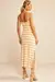 VESTIDO FEMININO LINZZI MIDI COM DETALHE DE LAÇO E RECORTES - comprar online