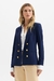 BLAZER FEMININO FLOR DE LIS SOLTO ALFAIATARIA BOTOES DOURADO