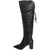 BOTA FEMININA COURO MONTARIA CANO ALTO BICO FINO - mag!