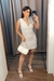 VESTIDO FEMININO LINZZI CURTO DETALHE COM FLOR