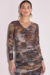 CONJUNTO FEMININO LINZZI SAIA MIDI E BLUSA COM MANGA EM TULE na internet