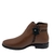 BOTA FEMININA COURO CANO BAIXO COM DETALHE EM ZÍPER - comprar online