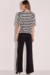 T-SHIRT FEMININA LINZZI LISTRADA COM BOLSO
