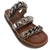 SANDÁLIA FEMININA PAPETE DE TRÊS TIRAS COM CORRENTE E SPIKES - comprar online