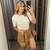 SHORT FEMININO PURA MANIA HIGH FIT CAMEL na internet