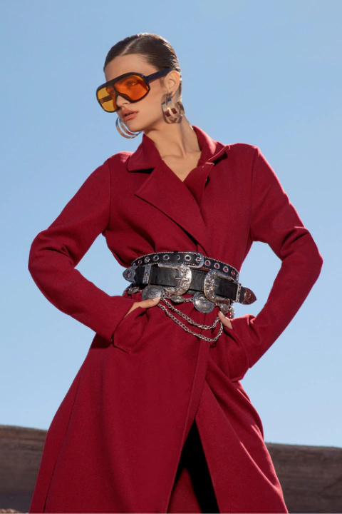 SOBRETUDO FEMININO YESKLA COM CINTO