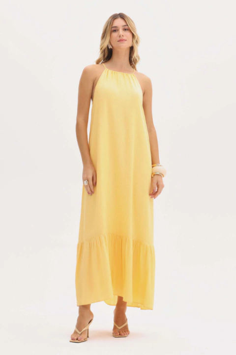 VESTIDO FEMININO FLOR DE LIS SOLTO MAXI - comprar online