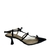 SCARPIN FEMININO SALTO TAÇA MIDI COM DETALHE EM VINIL E LAÇOS