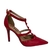 SCARPIN FEMININO COM APLICAÇÕES EM PIRÂMIDES NAS TIRAS