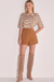 T-SHIRT FEMININA LINZZI LISTRADA COM BOLSO