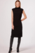 VESTIDO FEMININO LINZZI MIDI DRAPEADO GOLA ALTA - comprar online