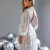 VESTIDO FEMININO COM MANGA RENDA PRATA HOT PANT COM FENDA - mag!