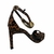 SANDÁLIA FEMININA ANIMAL PRINT BICO FOLHA DETALHE METALIZADO - comprar online