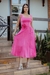 VESTIDO FEMININO FLOR DE LIS MIDI COM CINTO EM FLOR na internet