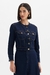 JAQUETA FEMININA FLOR DE LIS JEANS COM DETALHES