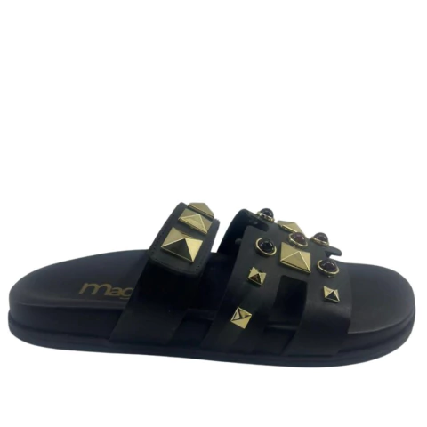 SANDÁLIA PAPETE FEMININA PALMILHA COMFY E ENFEITES NAS TIRAS - comprar online