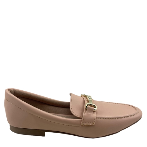 LOAFER FEMININO COM DETALHE EM FIVELA METALIZADO