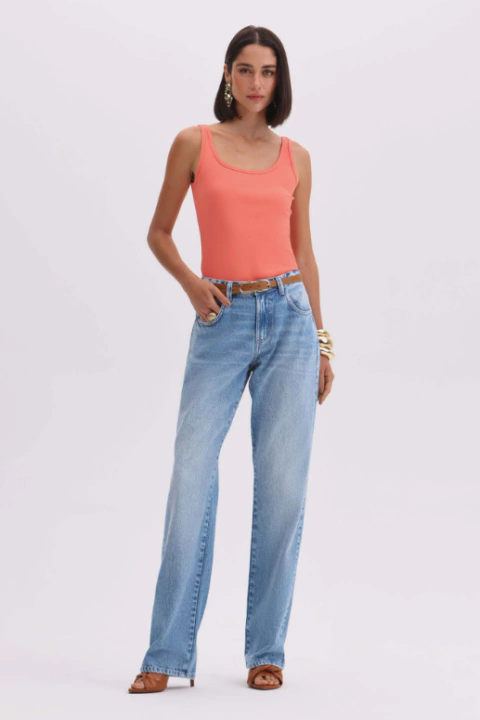 CALCA JEANS FEMININA FLOR DE LIS