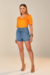 BLUSA FEMININA PURA MANIA DECOTE V COM MANGA CURTA