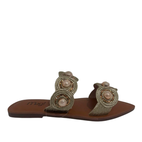 RASTEIRA FEMININA DOURADA COM PEDRARIAS E DETALHE EM TRAMAS