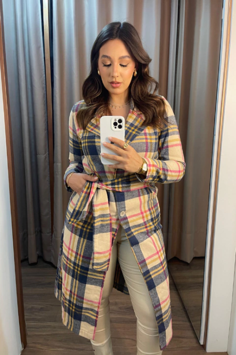 SOBRETUDO FEMININO YESKLA FLANEL FASHION