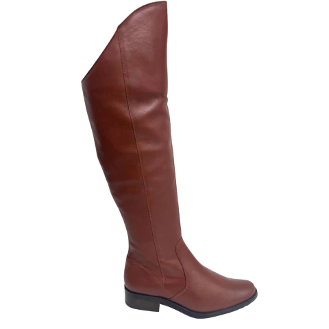 BOTA FEMININA MONTARIA OVER LISA EM COURO