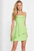 VESTIDO FEMININO LINZZI CURTO COM DETALHE EM BABADO