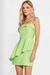 VESTIDO FEMININO LINZZI CURTO COM DETALHE EM BABADO na internet
