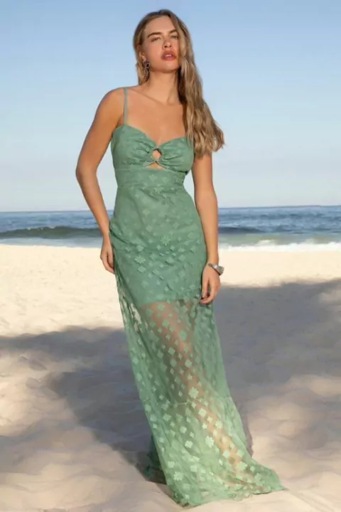 VESTIDO FEMININO YESKLA LONGO TULE