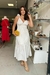 Imagem do VESTIDO FEMININO FLOR DE LIS MIDI COM BABADO E AMARAÇÃO ATRAS