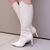 BOTA FEMININA CANO LONGO SALTO FINO DETALHE EM RECORTES - comprar online