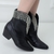Imagem do BOTA FEMINIA BICO FINO CANO MÉDIO COM FRANJAS EM STRASS