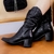 BOTA FEMININA DRAPEADA COURO COMFORT - mag!